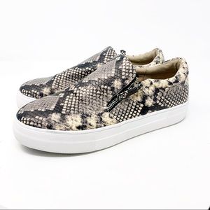 Steve Madden Sneaker Snakeskin 8.5 Glaammar Zip